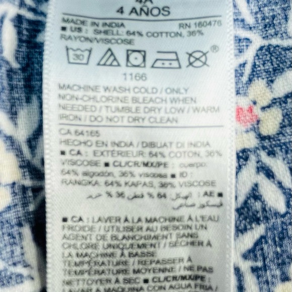 Girls Old Navy blue floral dress | 4t - Picture 6 of 7